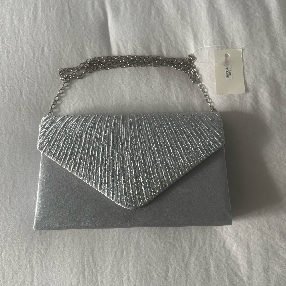 Silver Chain Clutch Bag